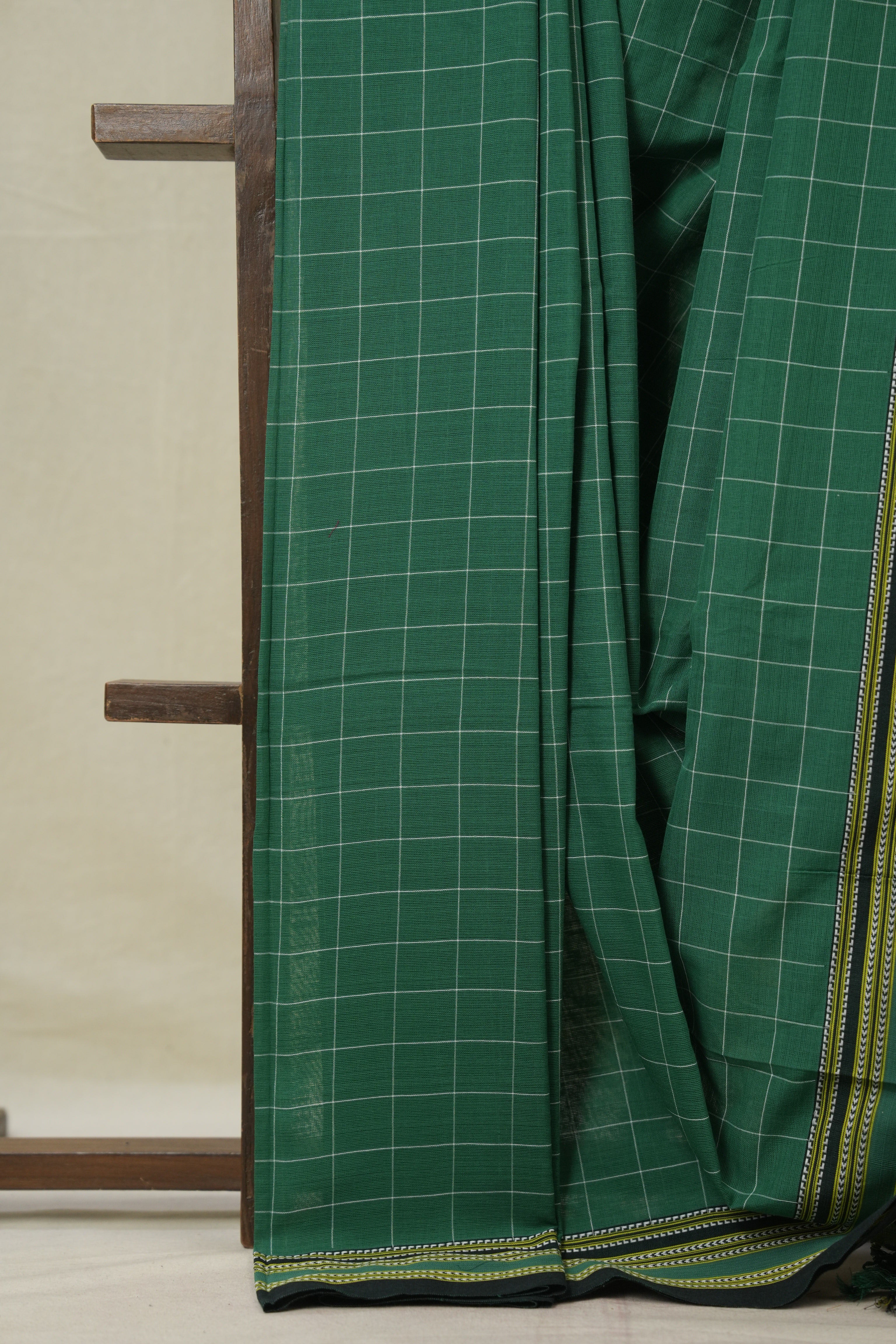 Green Cotton Ilkal Saree - SRGCIS919