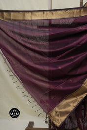 Plum Maheshwari Saree - SRPMS1034