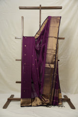 Purple Maheshwari Saree - SRPMS1035