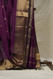 Purple Maheshwari Saree - SRPMS1035