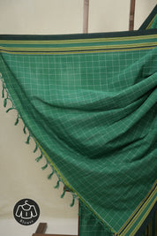 Green Cotton Ilkal Saree - SRGCIS919