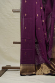 Purple Maheshwari Saree - SRPMS1035