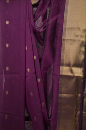 Purple Maheshwari Saree - SRPMS1035
