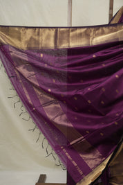 Purple Maheshwari Saree - SRPMS1035