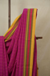 Rani Pink Cotton Ilkal Saree - SRRPCIS918
