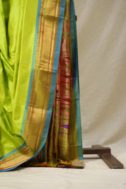 Neon Green Silk Paithani Saree - SRNGSPS723