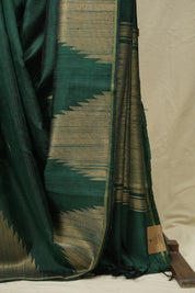 Green Raw Silk Saree - SRGRSS1008