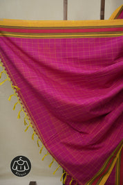 Rani Pink Cotton Ilkal Saree - SRRPCIS918