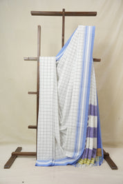 White Cotton Ilkal Saree - SRWCIS917