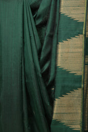 Green Raw Silk Saree - SRGRSS1008