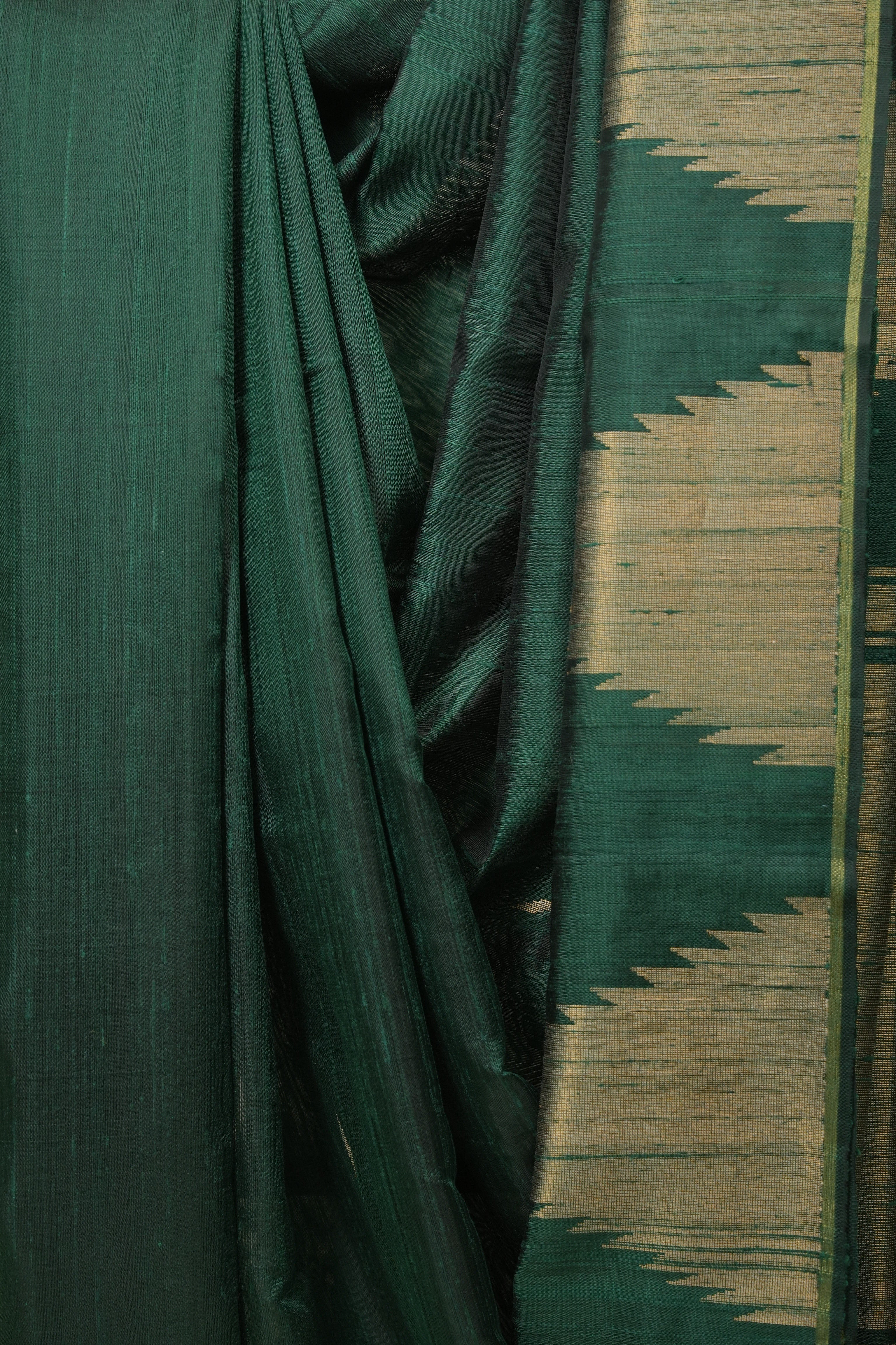 Green Raw Silk Saree - SRGRSS1008