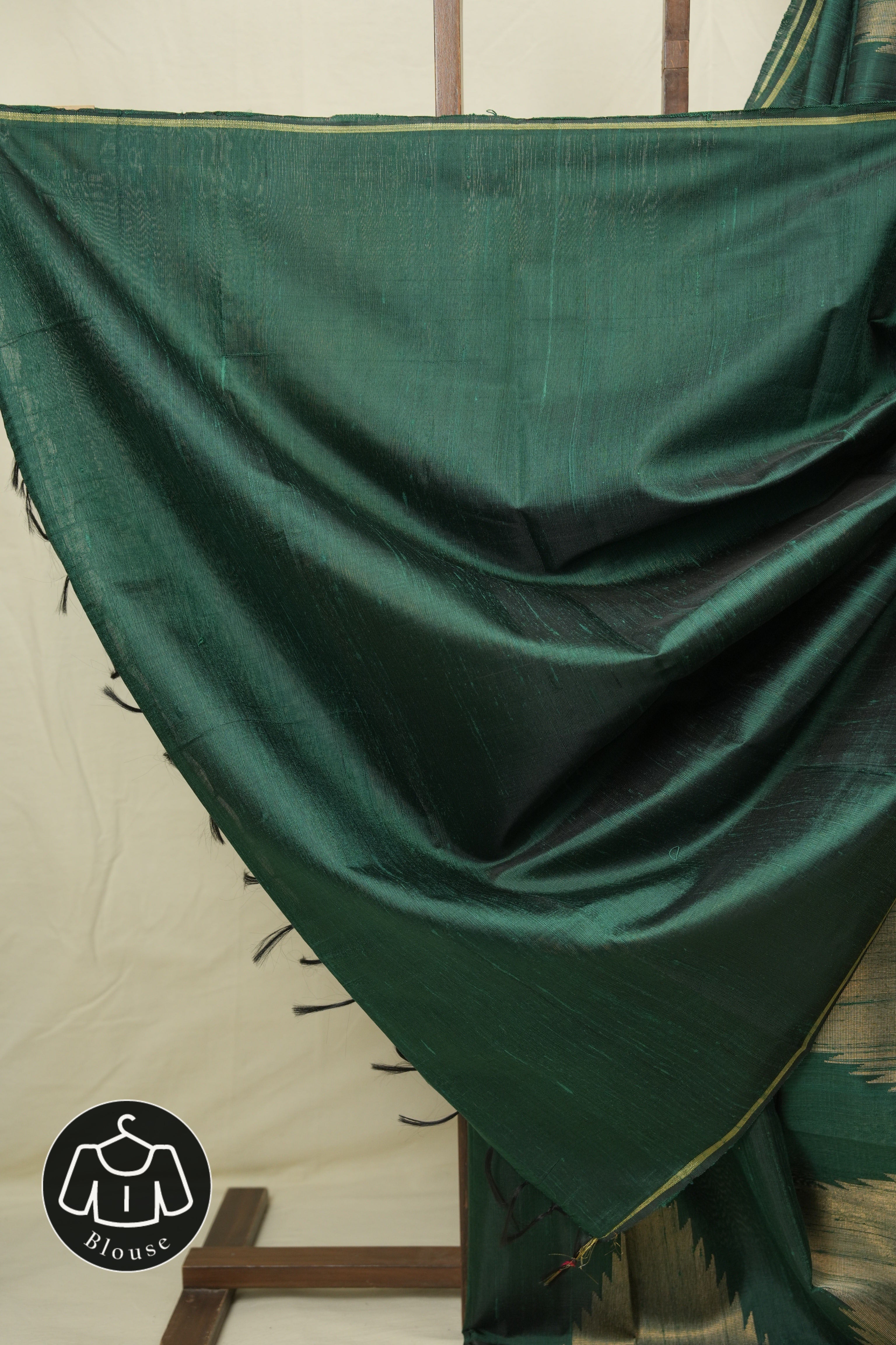 Green Raw Silk Saree - SRGRSS1008