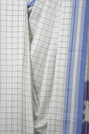 White Cotton Ilkal Saree - SRWCIS917