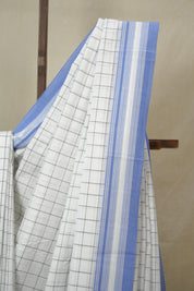 White Cotton Ilkal Saree - SRWCIS917