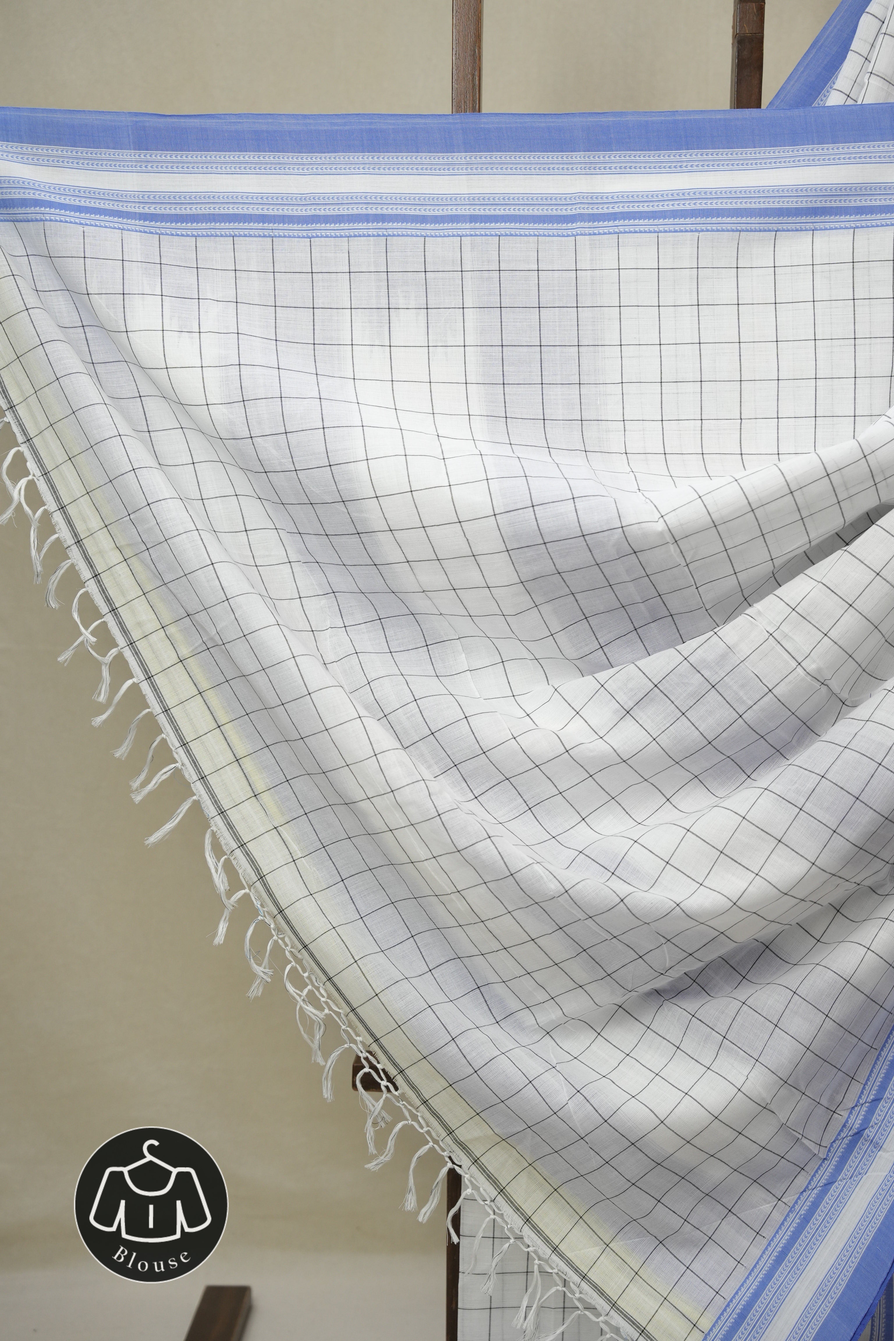 White Cotton Ilkal Saree - SRWCIS917