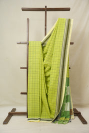 Parrot Green Cotton Ilkal Saree - SRPGCIS916