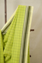 Parrot Green Cotton Ilkal Saree - SRPGCIS916