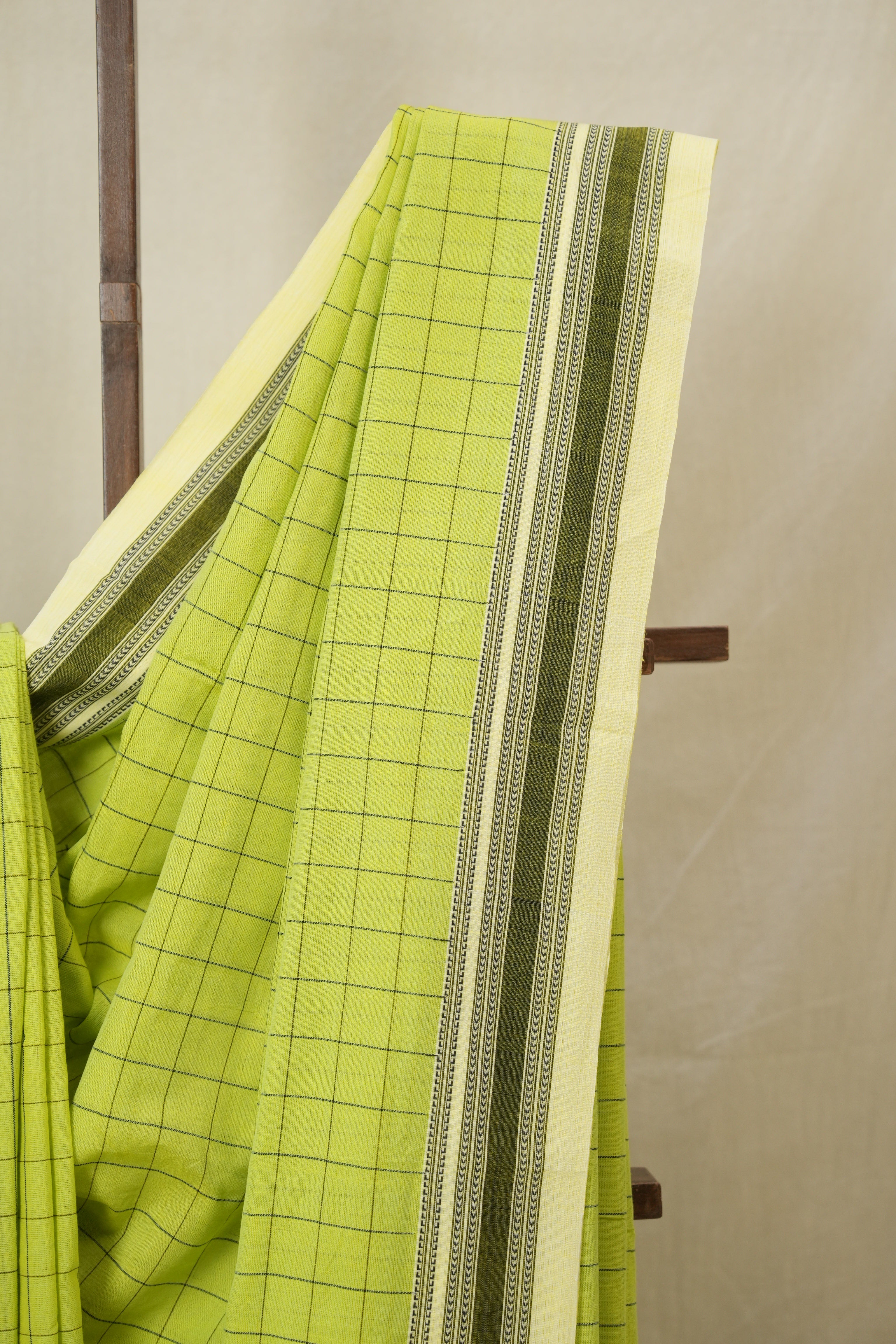 Parrot Green Cotton Ilkal Saree - SRPGCIS916