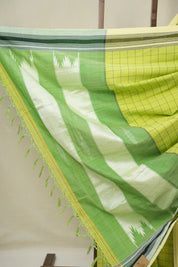 Parrot Green Cotton Ilkal Saree - SRPGCIS916