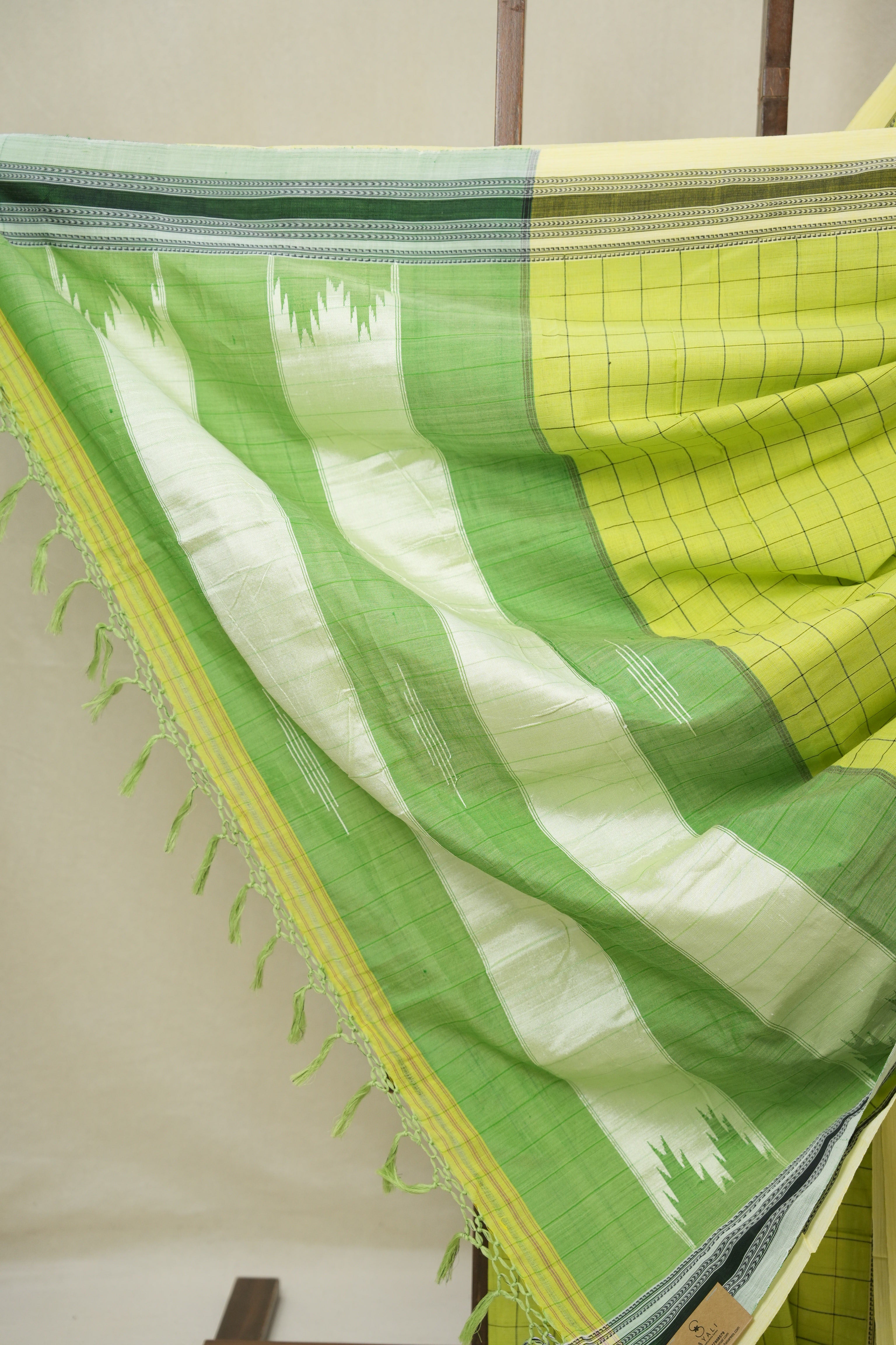 Parrot Green Cotton Ilkal Saree - SRPGCIS916