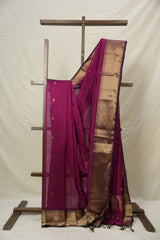 Magenta Maheshwari Saree - SRMMS1038