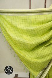 Parrot Green Cotton Ilkal Saree - SRPGCIS916