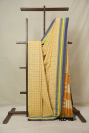 Butter Yellow Cotton Ilkal Saree - SRBYCIS915