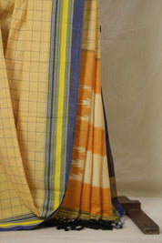 Butter Yellow Cotton Ilkal Saree - SRBYCIS915