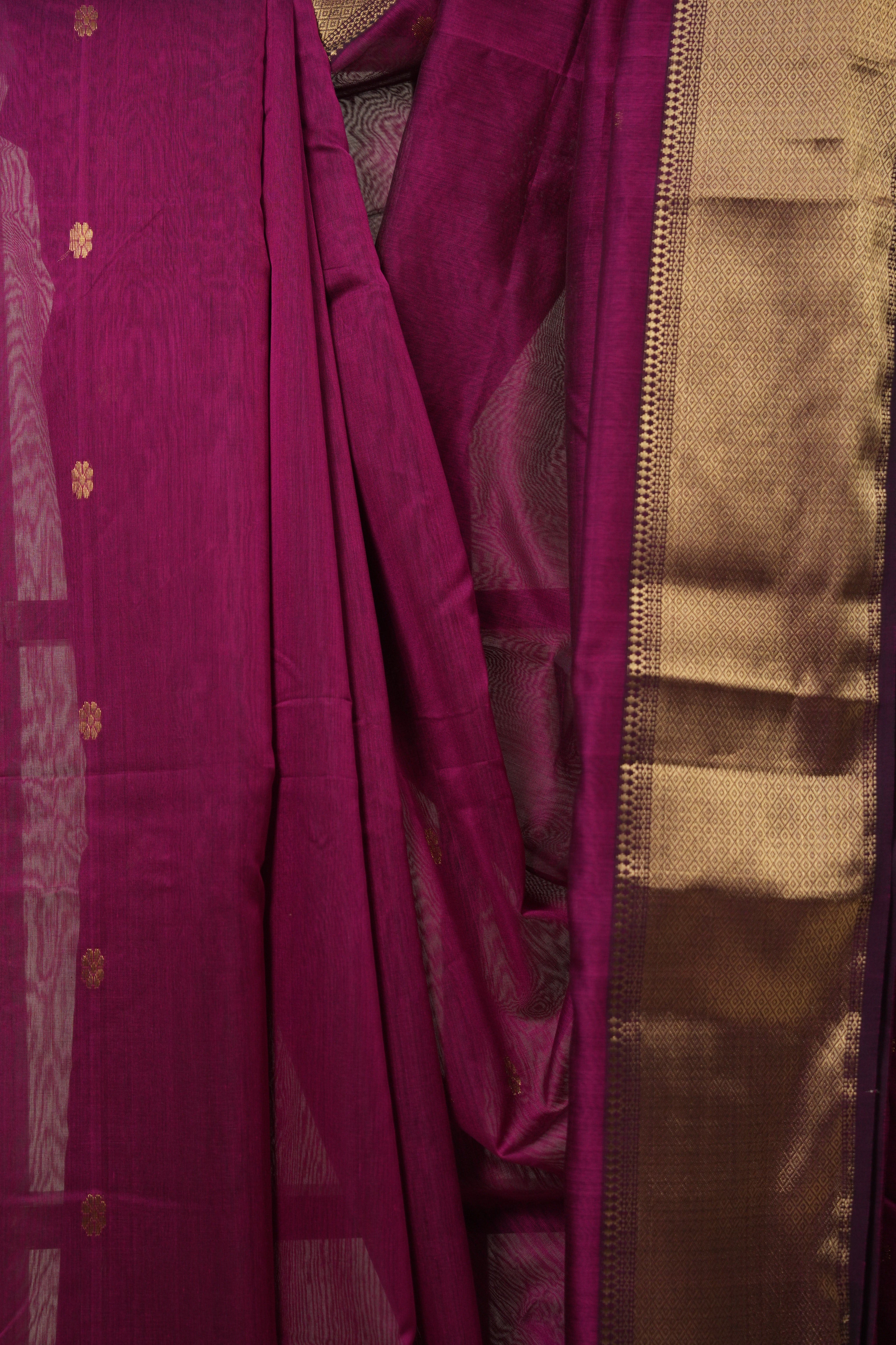 Magenta Maheshwari Saree - SRMMS1038
