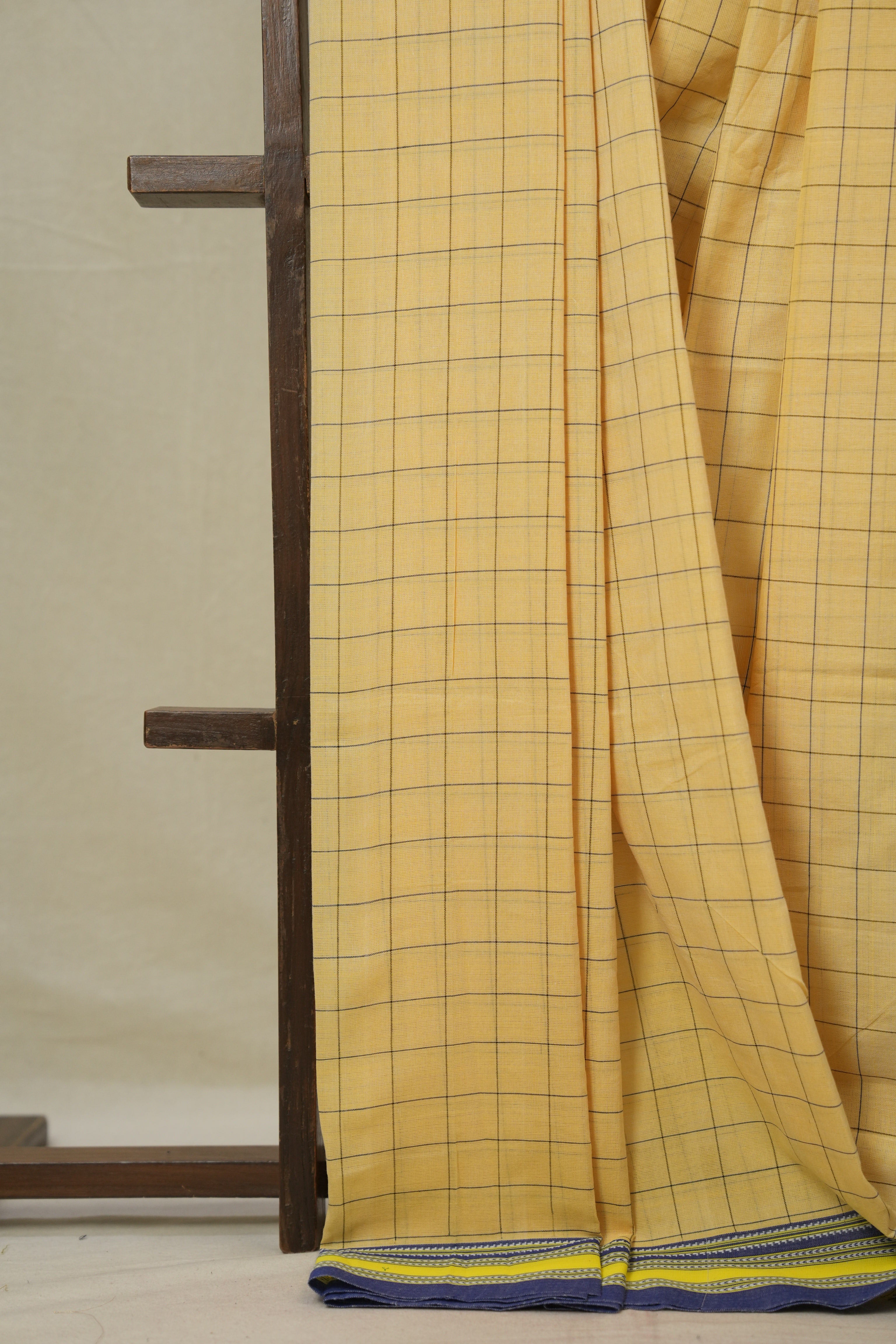 Butter Yellow Cotton Ilkal Saree - SRBYCIS915