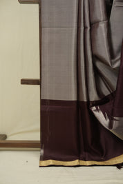 Metallic Grey Soft Silk Saree - SRMGSSS465