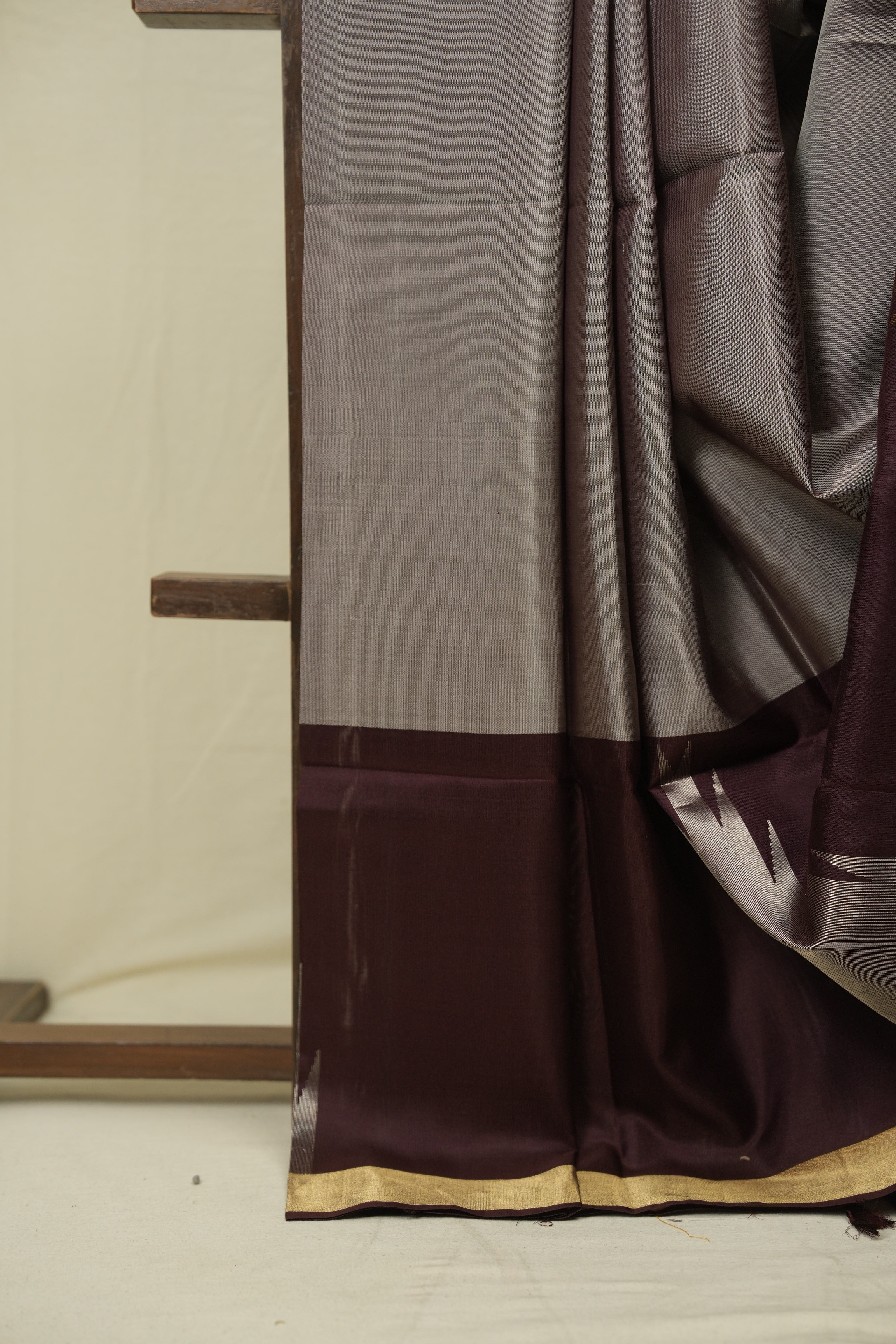 Metallic Grey Soft Silk Saree - SRMGSSS465