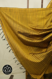 Gold Raw Silk Saree - SRGRSS1010