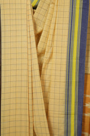 Butter Yellow Cotton Ilkal Saree - SRBYCIS915