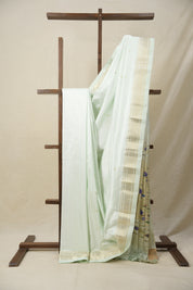 Pastel Mint Green Silk Paithani Saree - SRPMGSPS757