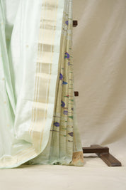 Pastel Mint Green Silk Paithani Saree - SRPMGSPS757