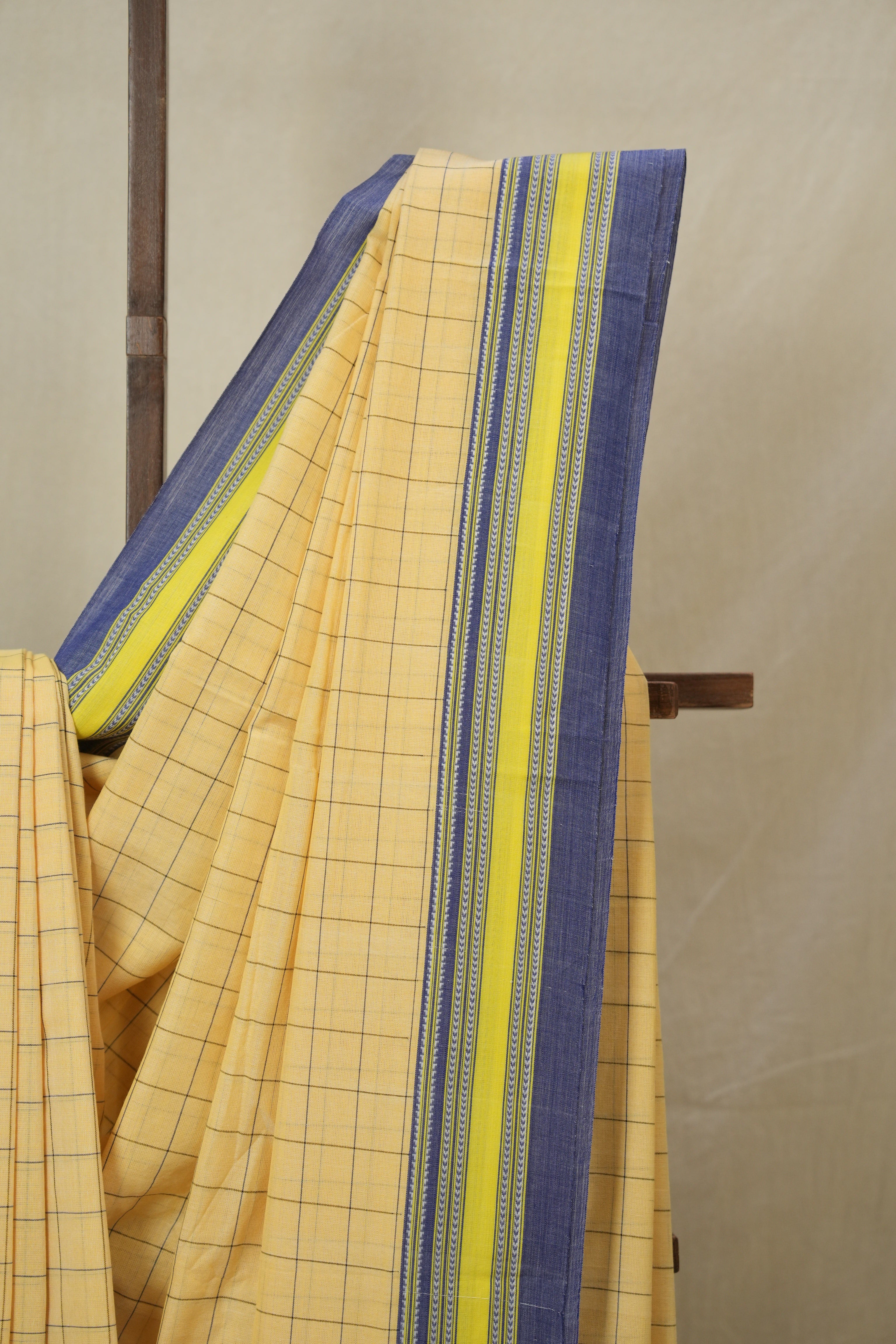 Butter Yellow Cotton Ilkal Saree - SRBYCIS915