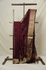 Wine Maheshwari Saree - SRWMS1039