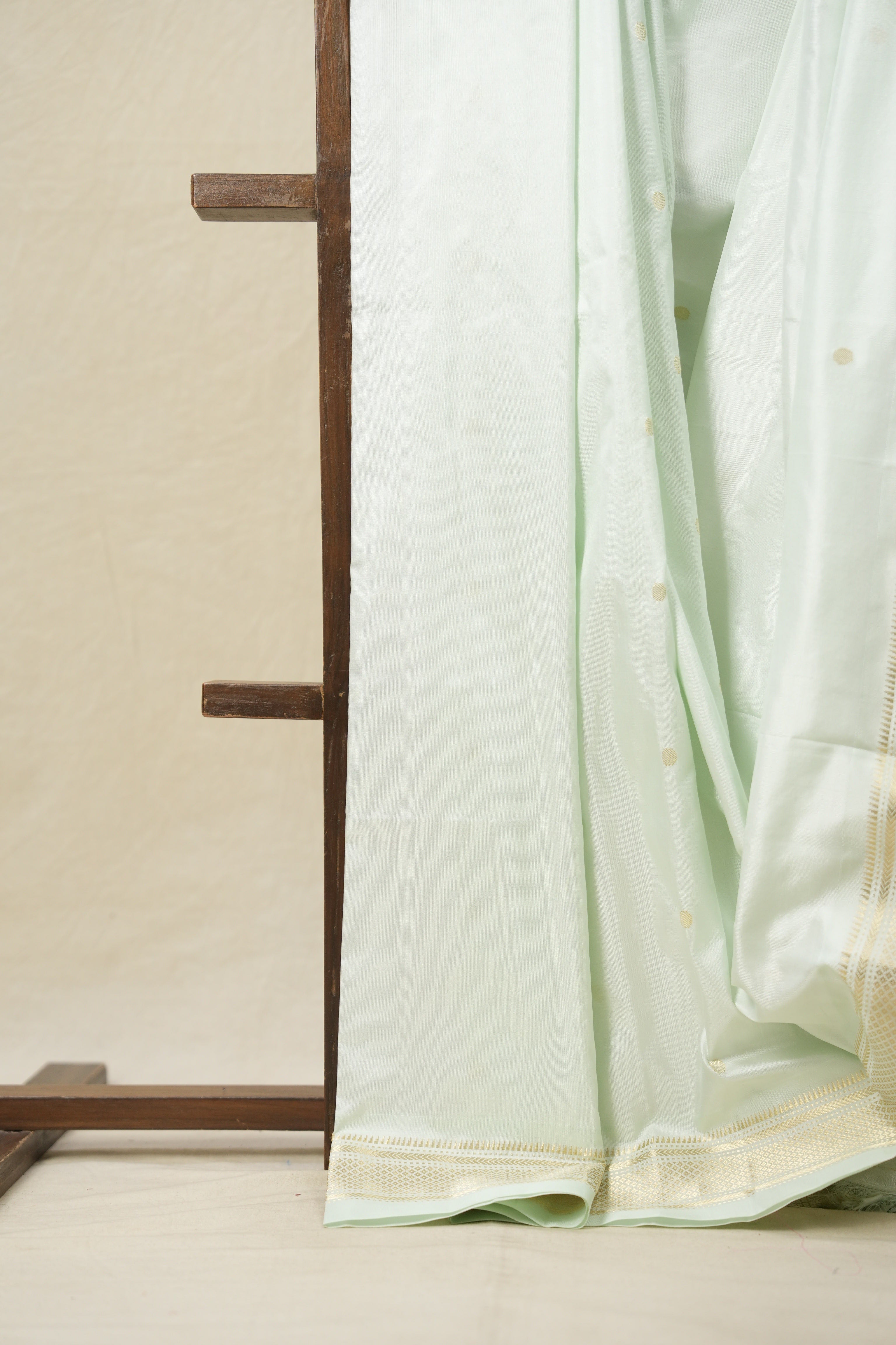 Pastel Mint Green Silk Paithani Saree - SRPMGSPS757