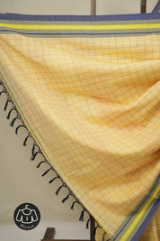 Butter Yellow Cotton Ilkal Saree - SRBYCIS915