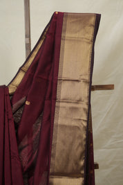 Wine Maheshwari Saree - SRWMS1039