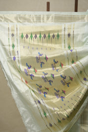 Pastel Mint Green Silk Paithani Saree - SRPMGSPS757