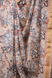 Peach HBP Cotton Silk Saree With Maheshwari Border - SRPCSS1335