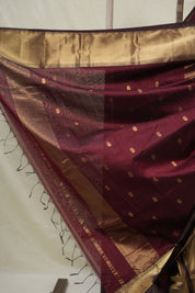 Wine Maheshwari Saree - SRWMS1039
