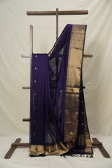 Violet Purple Maheshwari Saree - SRVPMS1041