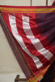 Pink Black Mixed Cotton Ilkal Saree - SRPBMCIS931