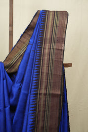 Royal Blue Raw Silk Saree - SRRBRSS1004