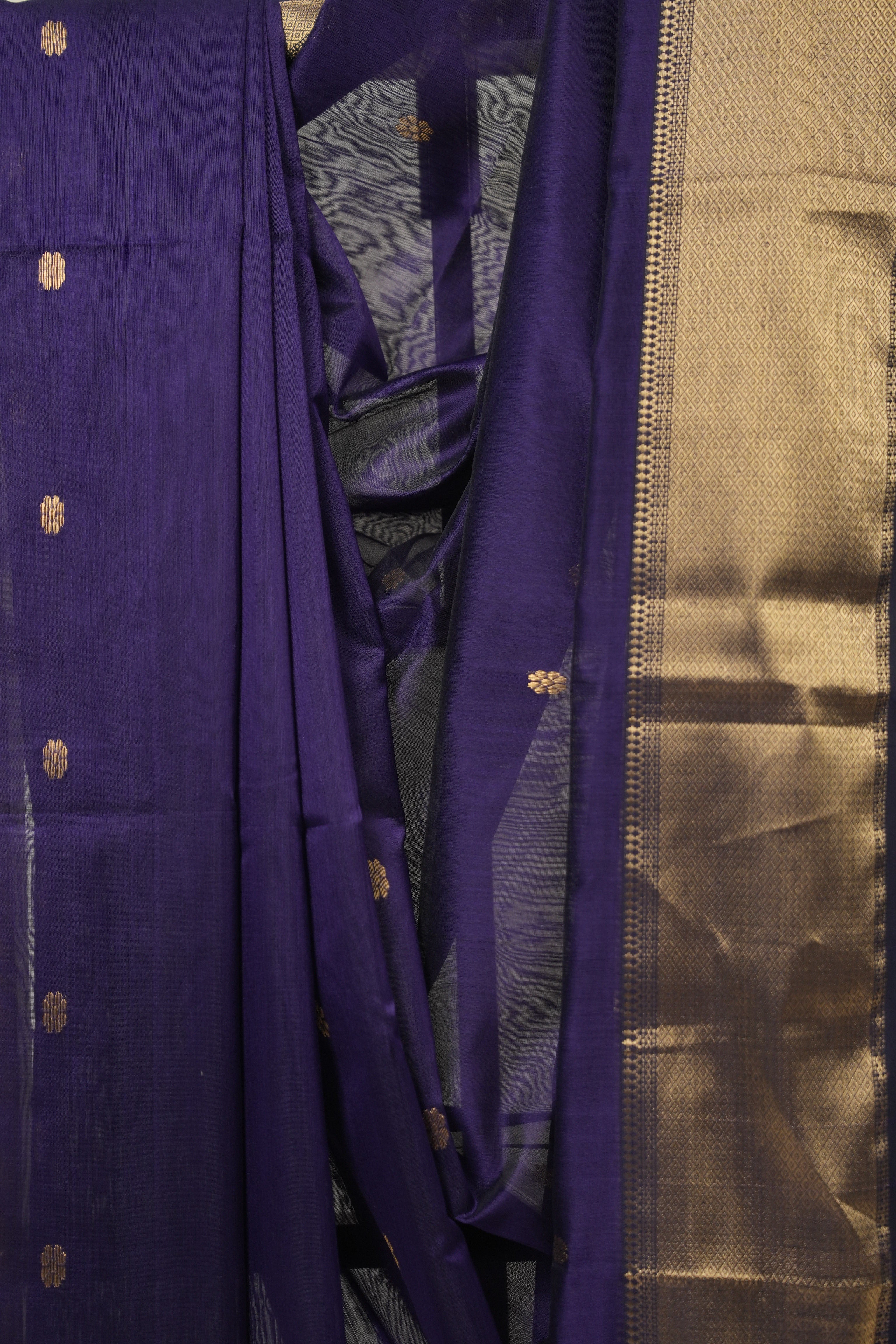 Violet Purple Maheshwari Saree - SRVPMS1041
