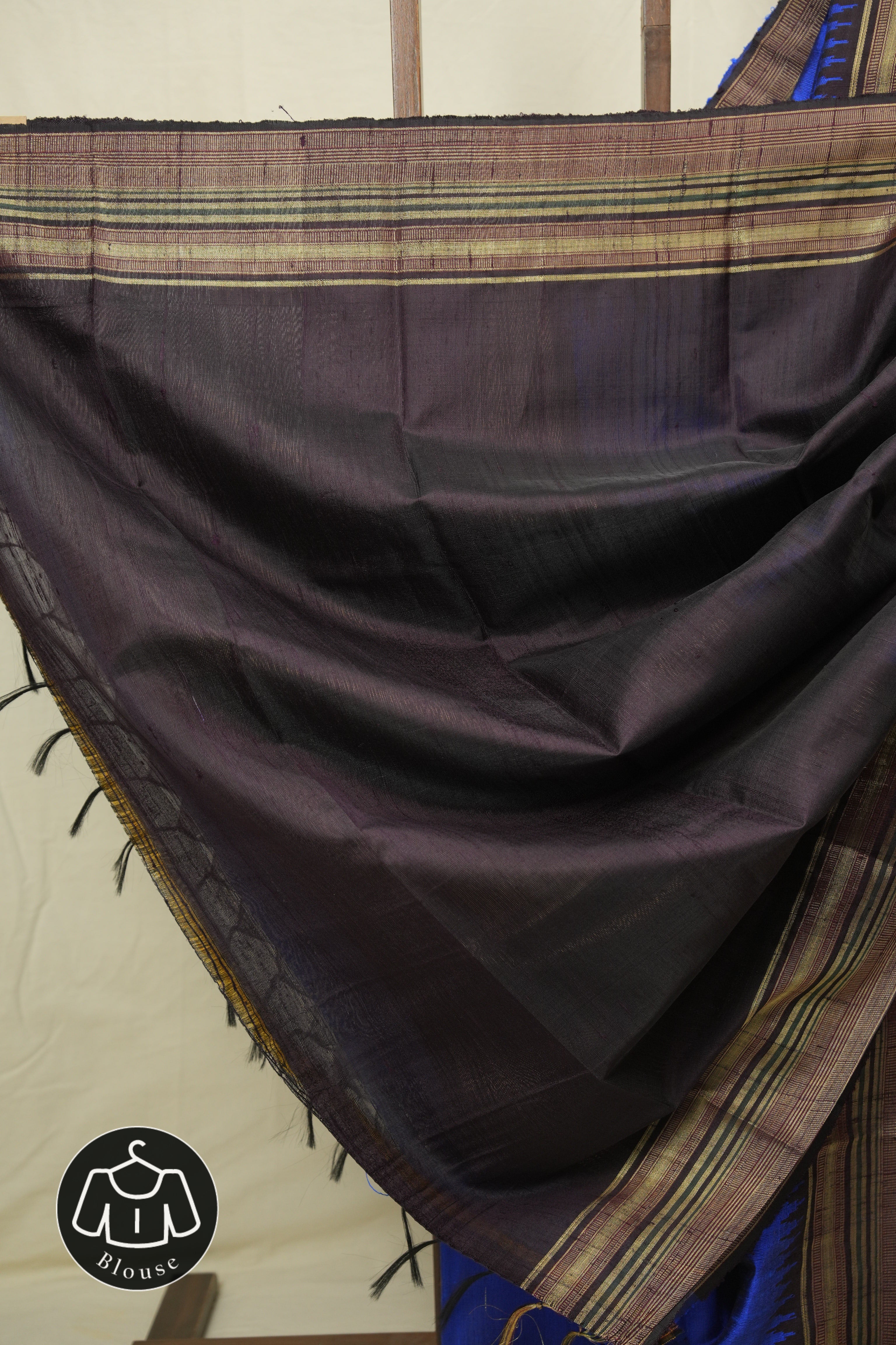 Royal Blue Raw Silk Saree - SRRBRSS1004
