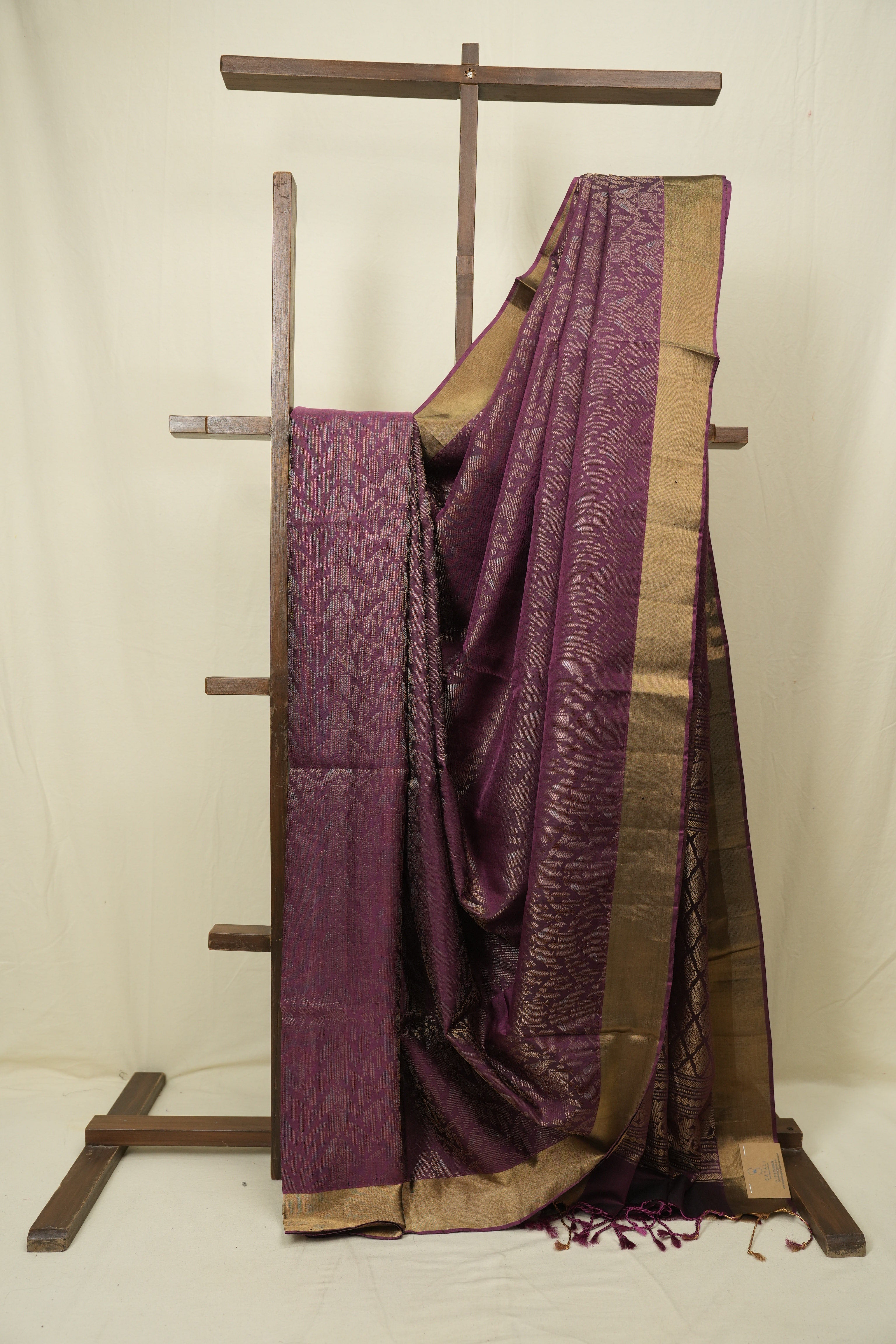 Burgundy Soft Silk Saree - SRBSSS469